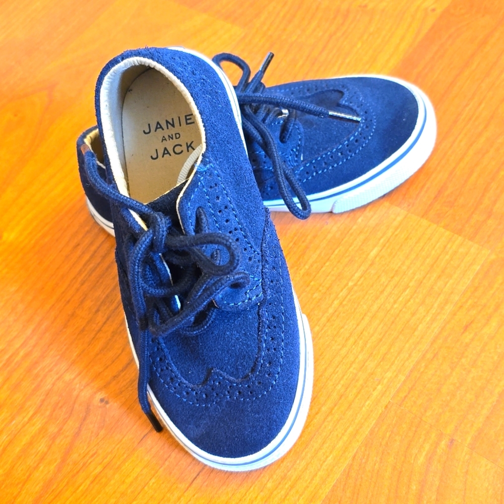 Janie and Jack navy boys shoes